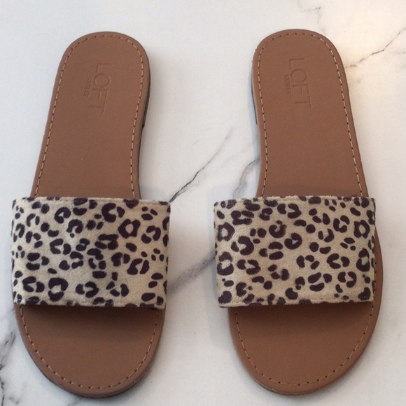 Loft outlet leopard animal print mules, 7 - Picture 2 of 4